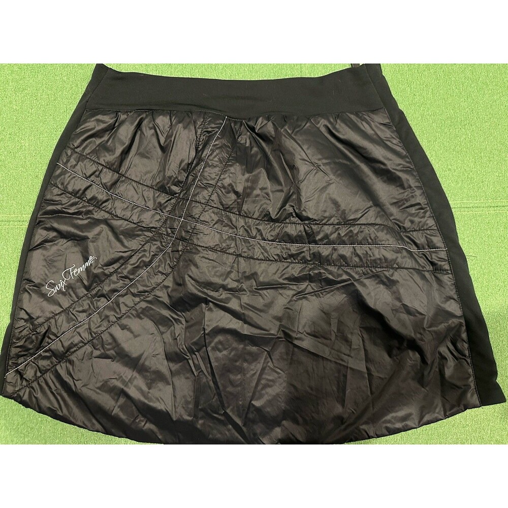 Swix Femme Black Insulated Ski Snowboard Skirt sz Large, Norway Made Comfort